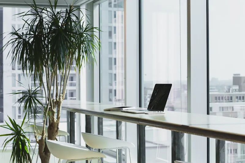 Modern open-plan tech company office interior design in Singapore