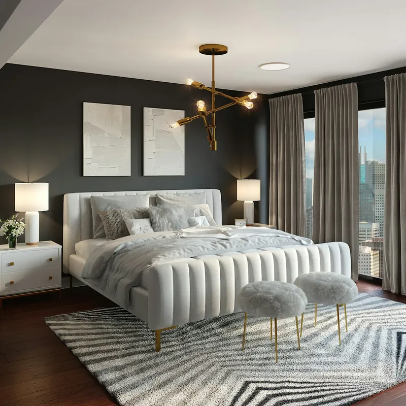 Luxury penthouse master bedroom suite interior design in Holland Road, Singapore